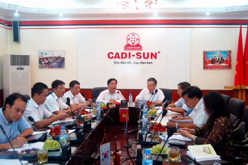 Phó chủ tịch UBND TP Hà Nội Nguyễn Văn Sửu đến thăm và làm việc tại CADI-SUN
