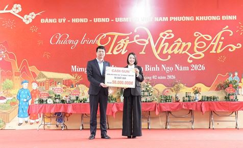 CADI-SUN đồng hành cùng chính quyền địa phương lan tỏa Tết Nhân ái 2026