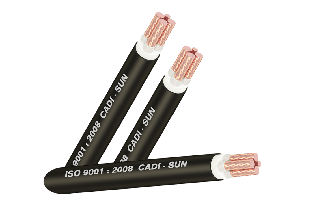 XLPE insulated 4cores copper cable CXV 3x+1
