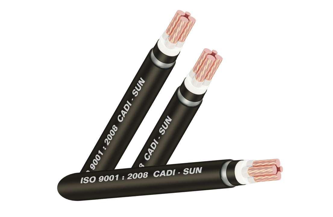 Underground 4cores copper cable DSTA 3x+1