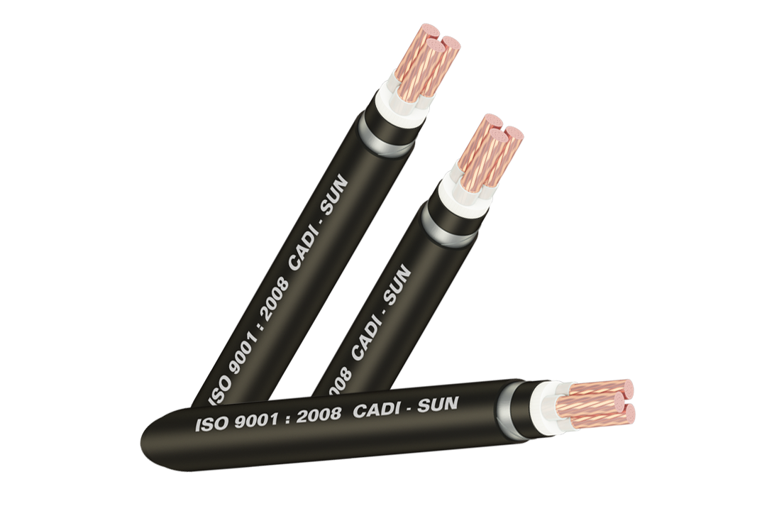 Underground 3cores copper cable DSTA 3x