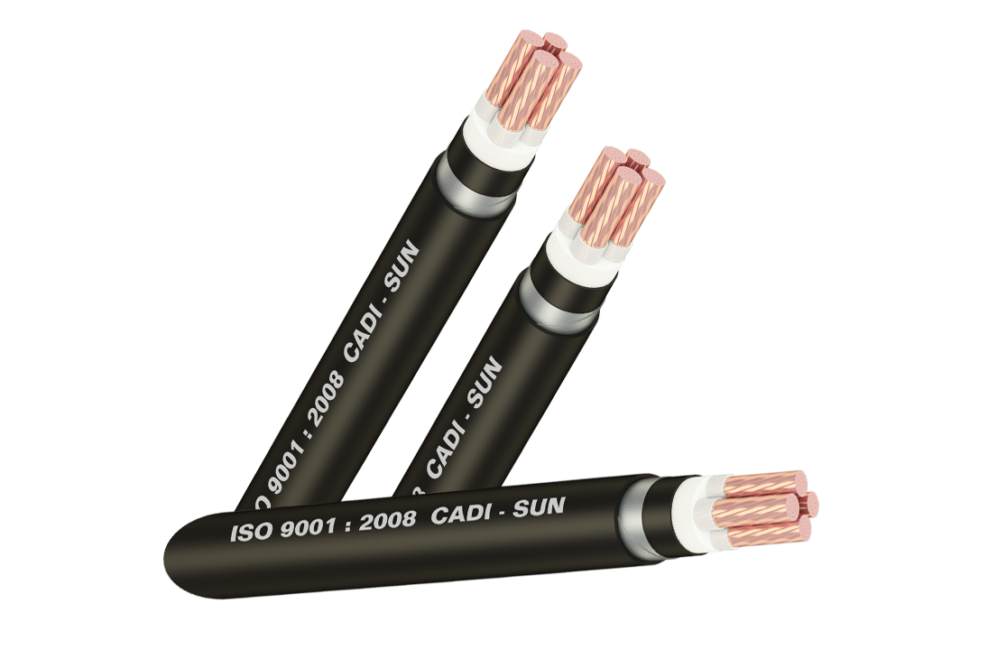 Underground 4cores copper cable DSTA 4x