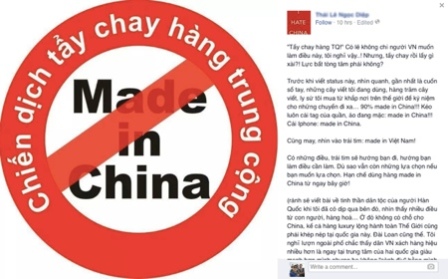 Vietnamese netizens called on to boycott Chinese goods